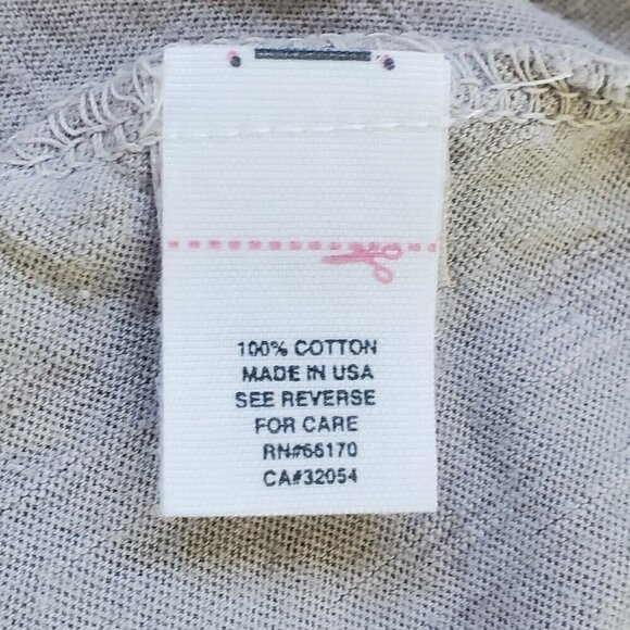 Free People Tunic Tee Short Sleeve USA light Grey Cotton Oversized Boho M (A-10) - Picture 7 of 9